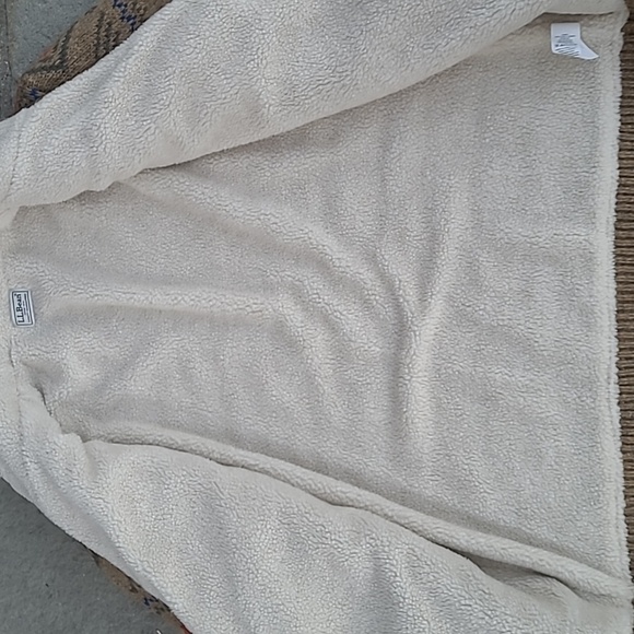 L.L Bean  wool sweater jacket  fleece lined - Picture 7 of 16